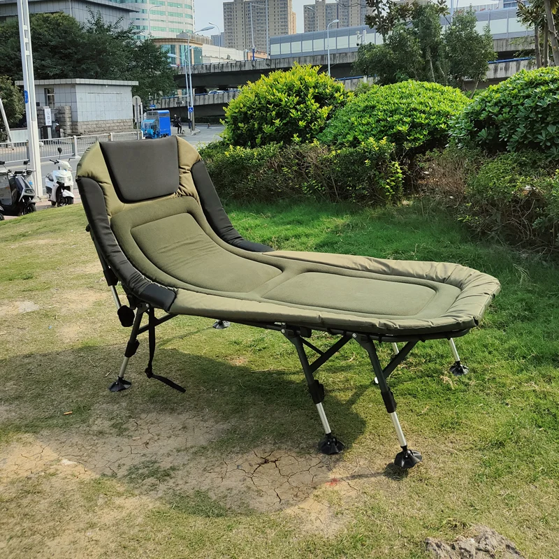 2024 New Folding Bed Camping Bed single office nap bed portable reclining chair hospital escort bed simple nap bed marching bed