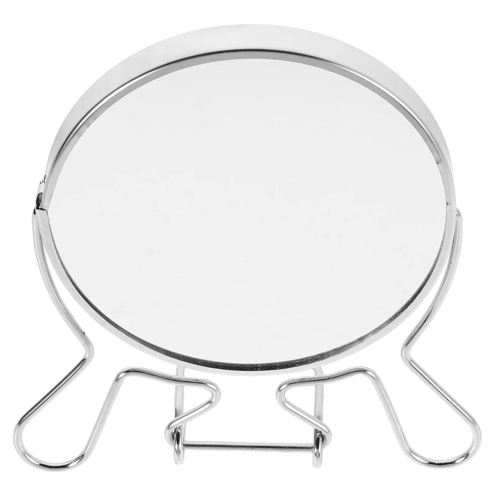 Vanity Mirror Double Sided Creative Makeup Countertop Rotatable Dorm Desk Aluminum