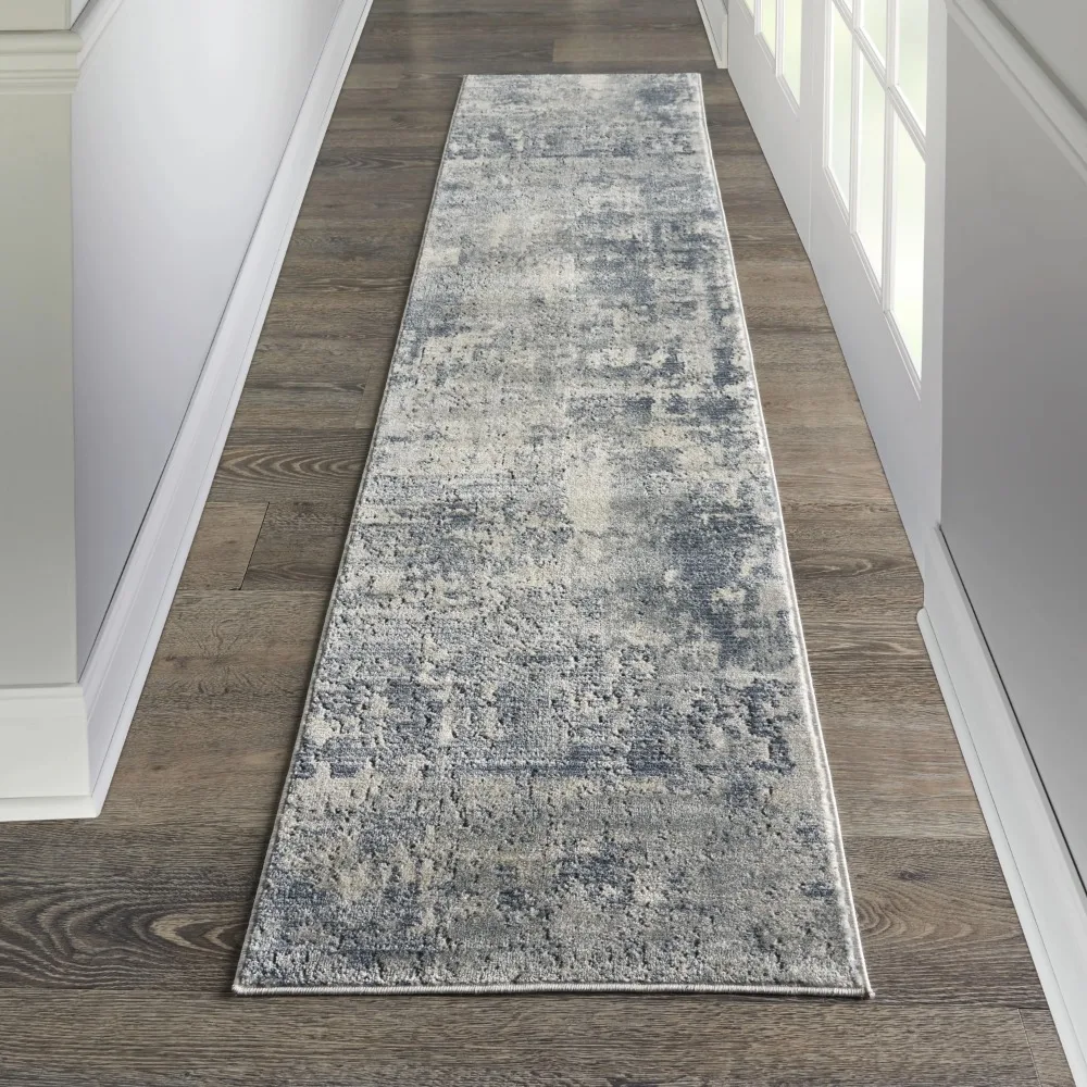 

Concerto Abstract Contemporary Grey/Beige 2'2 x 10' Area Rug, (10' Runner)