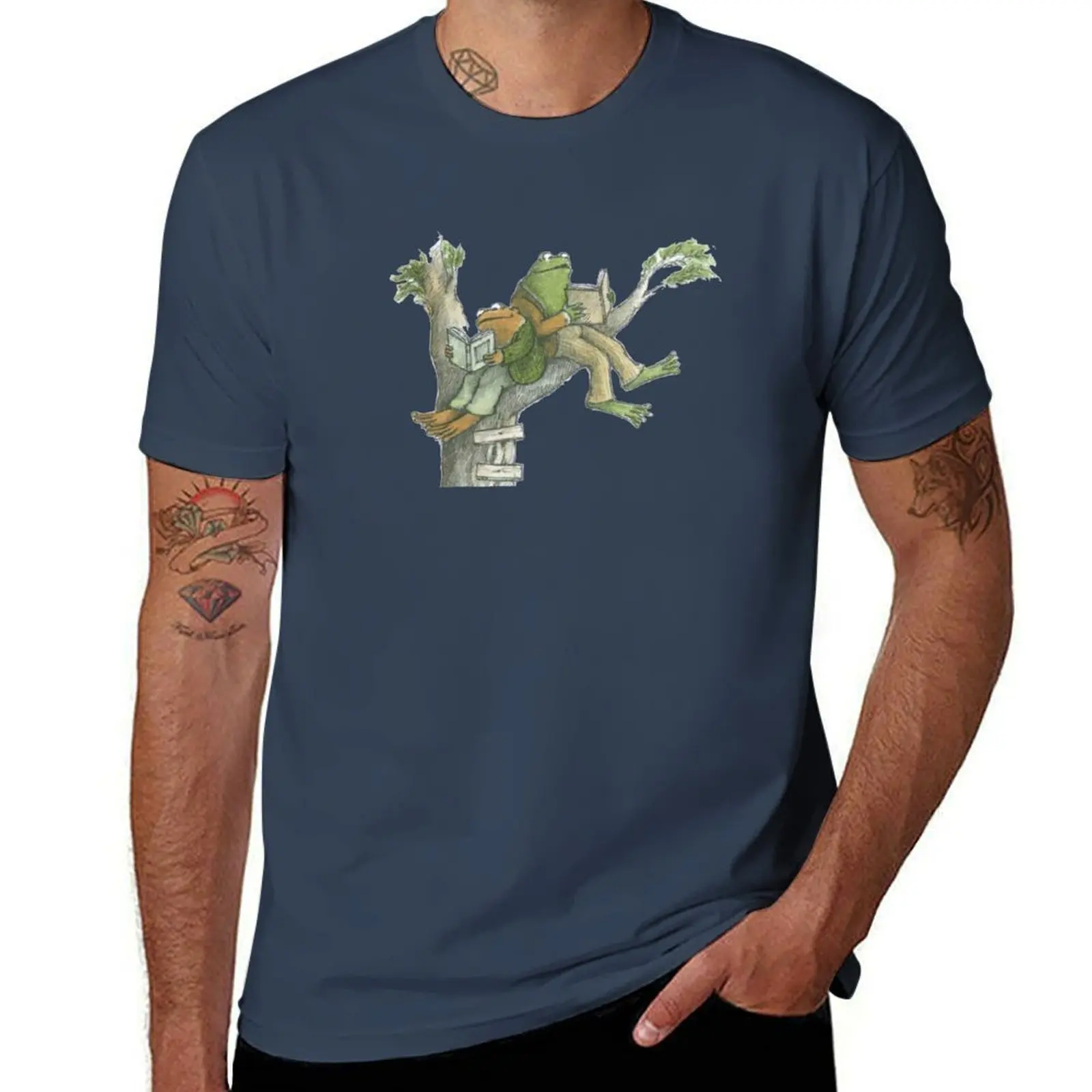 in and reading Frog tree Toad T-Shirt Industrial Work Tee Shirt