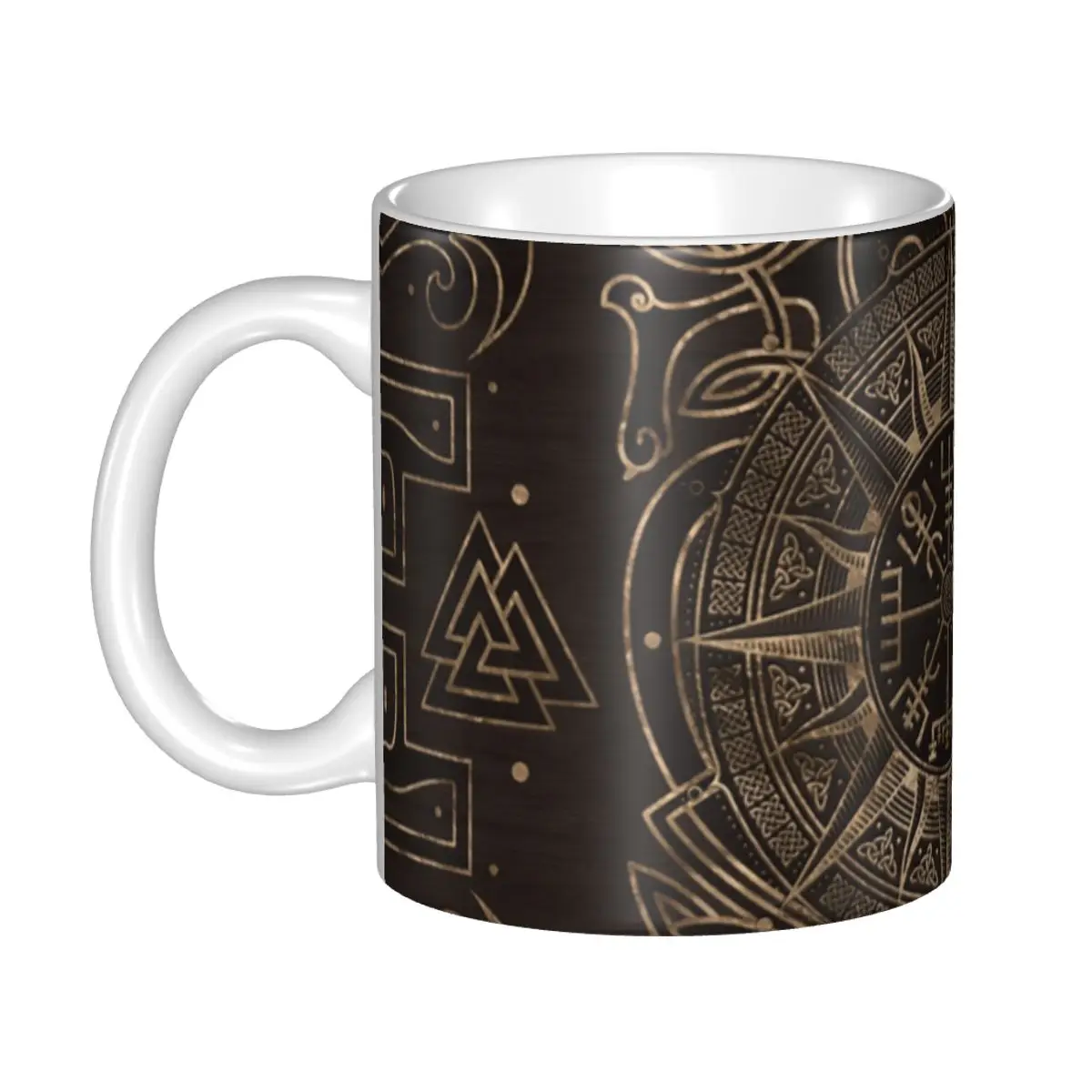 Viking God Odin In Thought Coffee Mug DIY Customized Nores Mythology Ceramic Tea Milk Mug