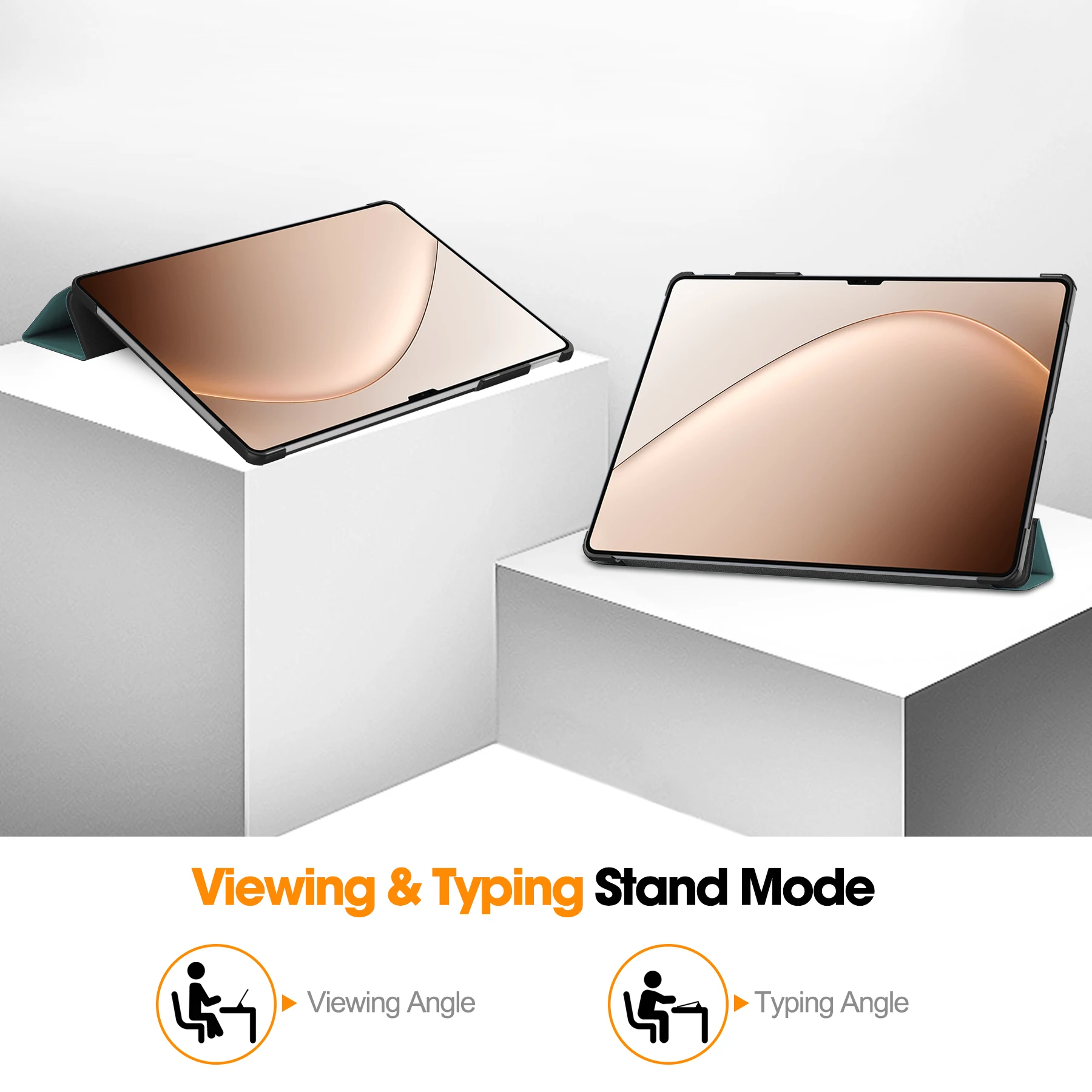 Tablets case For Xiaomi Pad 7 Ultra 14 Inch Slim Fit Auto Sleep Wake Multiple Colors Cover Tri-fold Caster Hard Shell  Leather