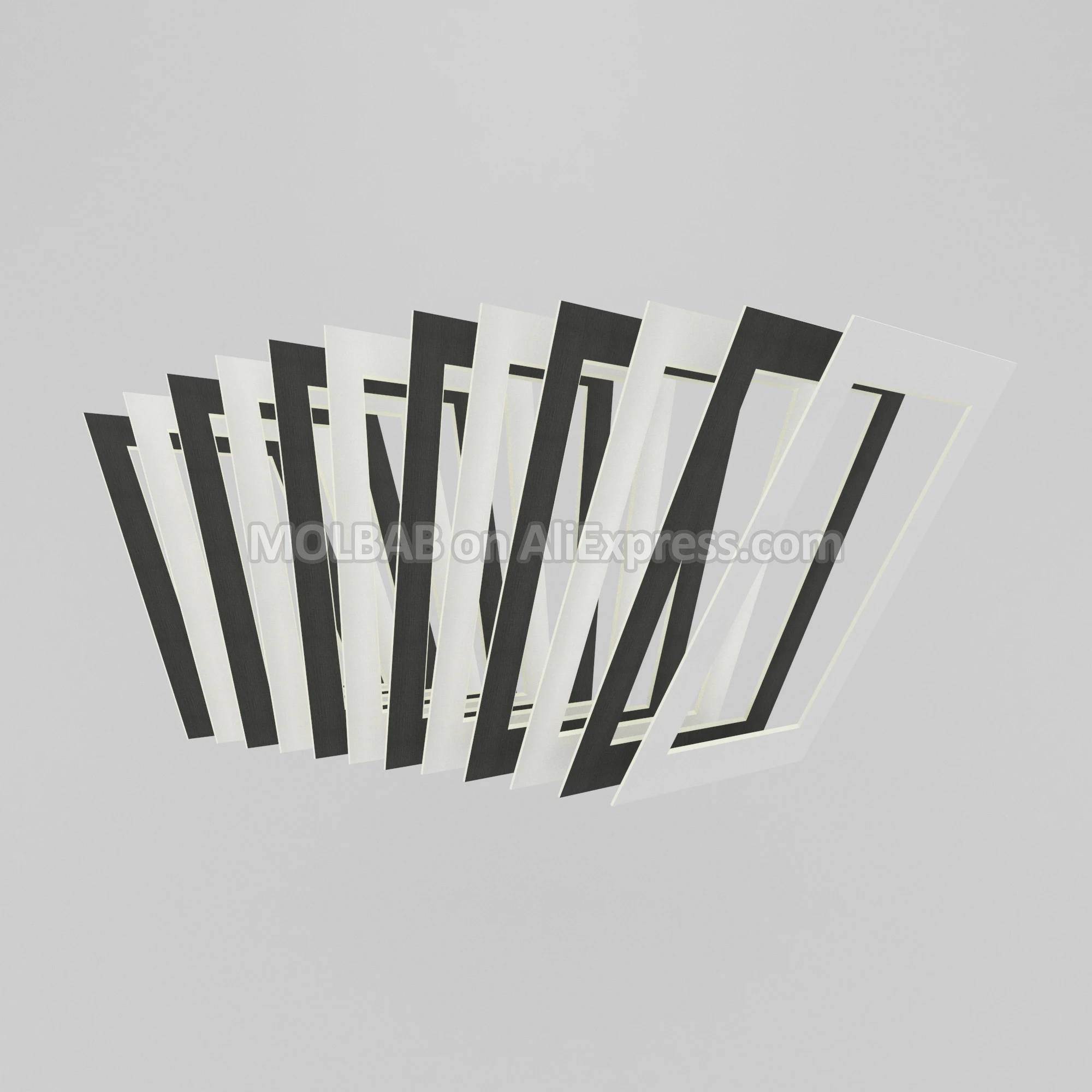 White/Black Photo Mats Rectangle/Oval/Square/Circle Paper Mounts For 6/7/8 inch Picture Frame Passepartouts 100PCS/Lot Wholesale