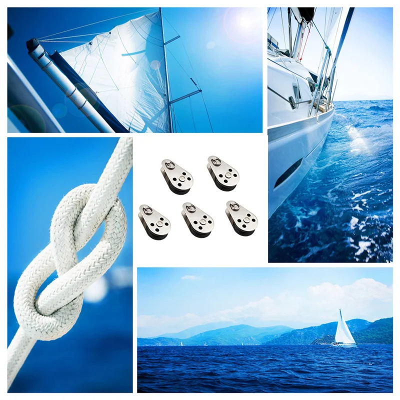 

A34R 30PCS Stainless Steel M25 Pulley Block Hanging Wire Towing Wheel Lifting Wire Rope Cable Pulley Roller