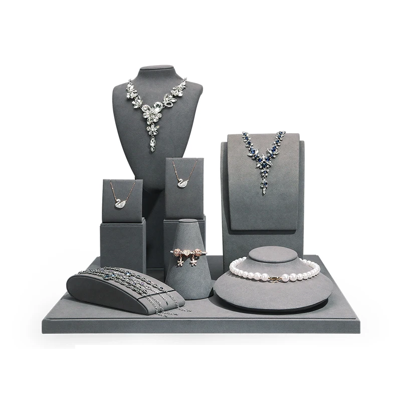 Op Maat. Jinsky Sieraden Display Verpakking Metalen Sieraden Displays Volledige Set Voor Kasten Raam Fluwelen Display Stands