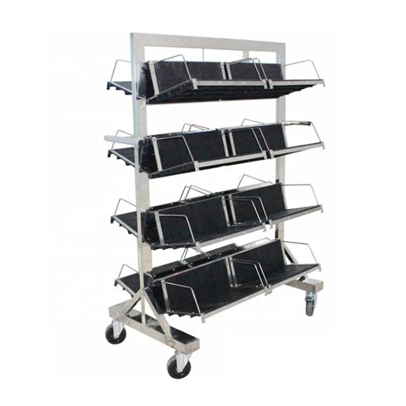 

Electrostatic discharge anti-static cycle printed circuit board storage electrostatic discharge cart trolley with hanging