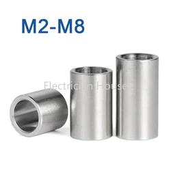 M2 M2.5 M3 M4 M5 M6 M8  304 Stainless Steel (A2-70) Bushing Washer Round Hollow Unthreaded Stand-off Spacer Gasket Length 3-20mm