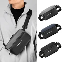 Water-Resistant Oxford Cloth Chest Bag for Men - Reflective Single Shoulder Crossbody Chest Pack for Work Commute bag for men 가방