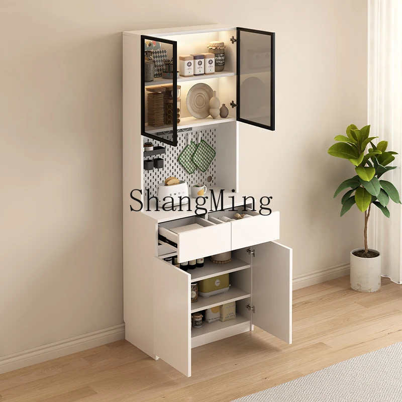 

FG light Luxury Premium Sense Wall Integrated Locker Double Layer Solid Wood Dining Side Locker