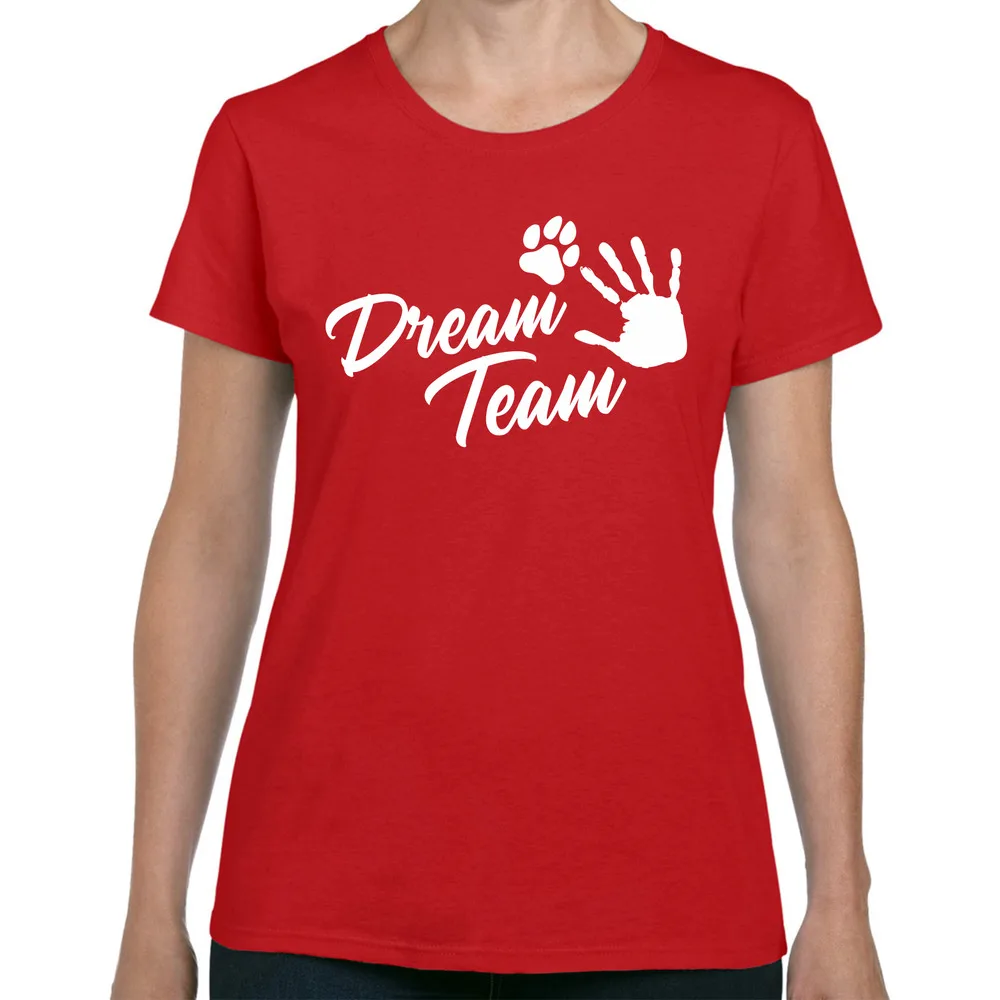 Dream Team Dreamteam Dog Sports Agility Dog Paw Ladies Girlie Anime Graphic T-shirts Y2K Tops New Arrival Unisex Summer