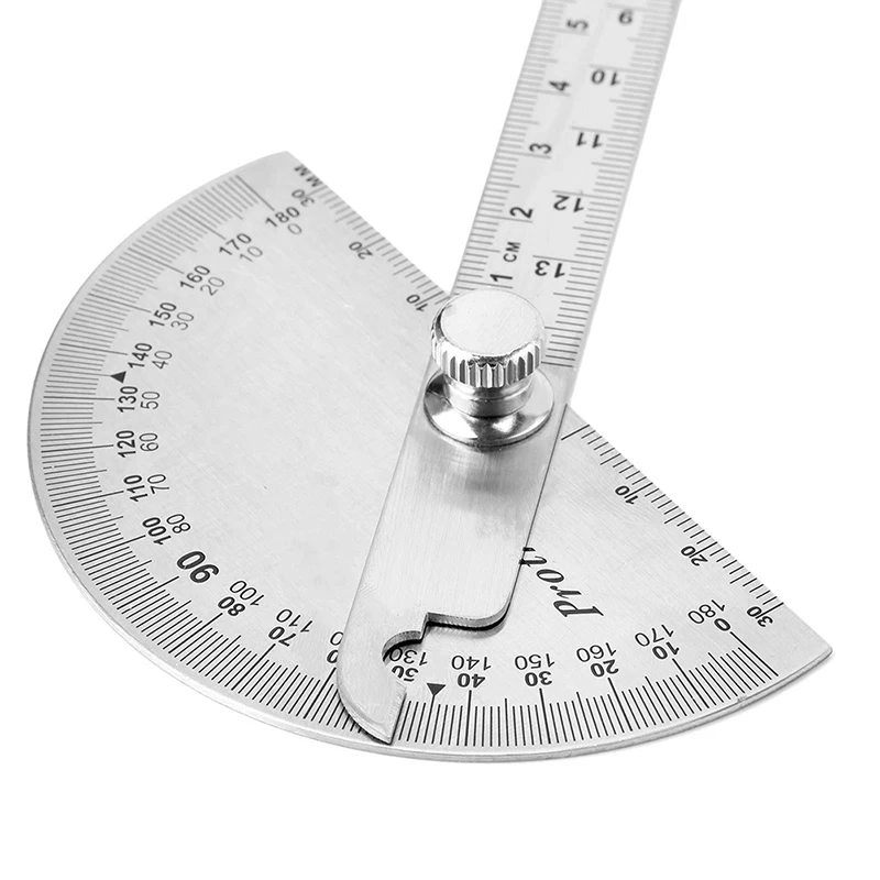 15cm 180 Degree Adjustable Protractor Multifunction Stainless Steel Angle Ruler