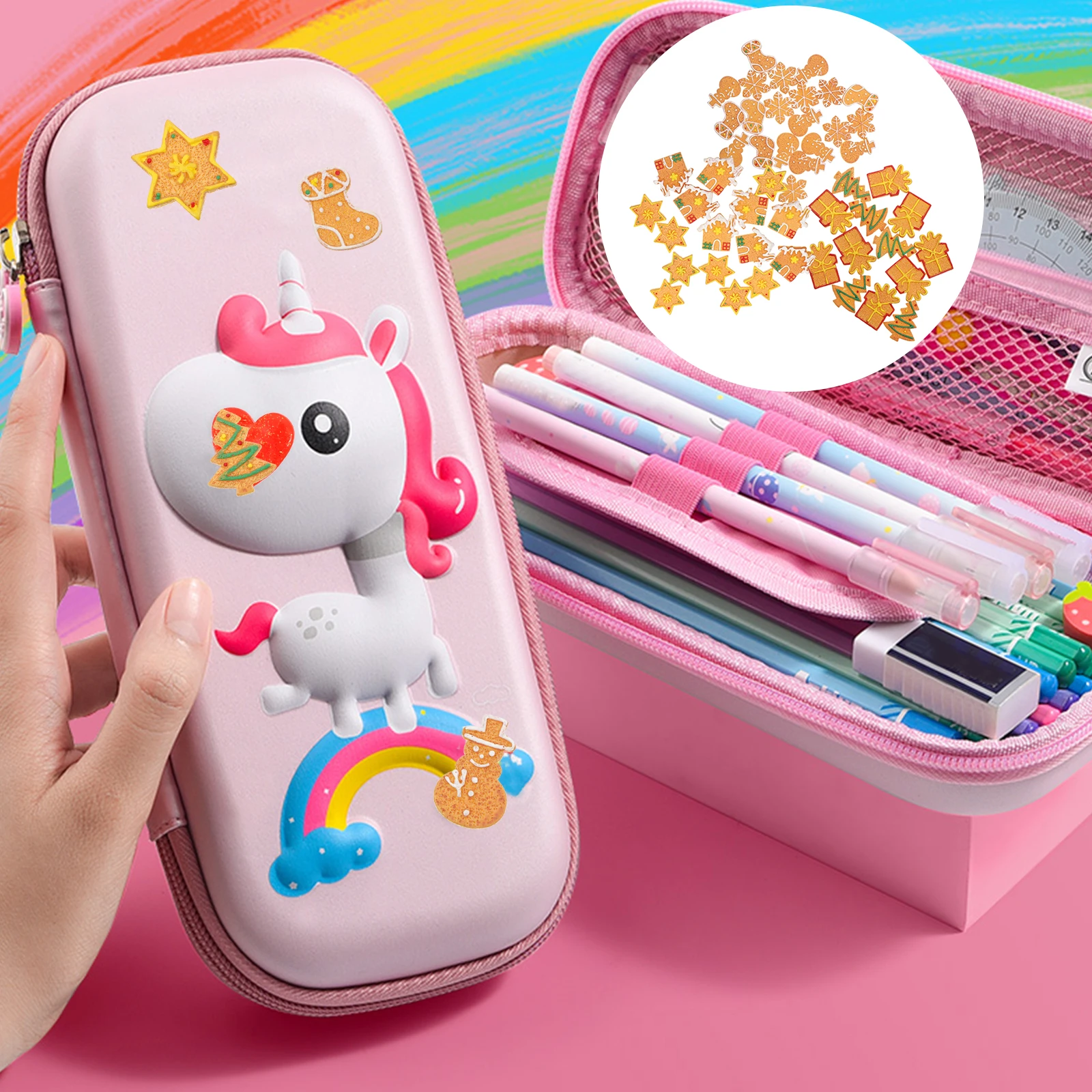 

50 Pcs Christmas Cookie Snowman Keychains Resin Accessories for Phone Case Hairpin Craft Jewelry Parts R om Styles Lightweight