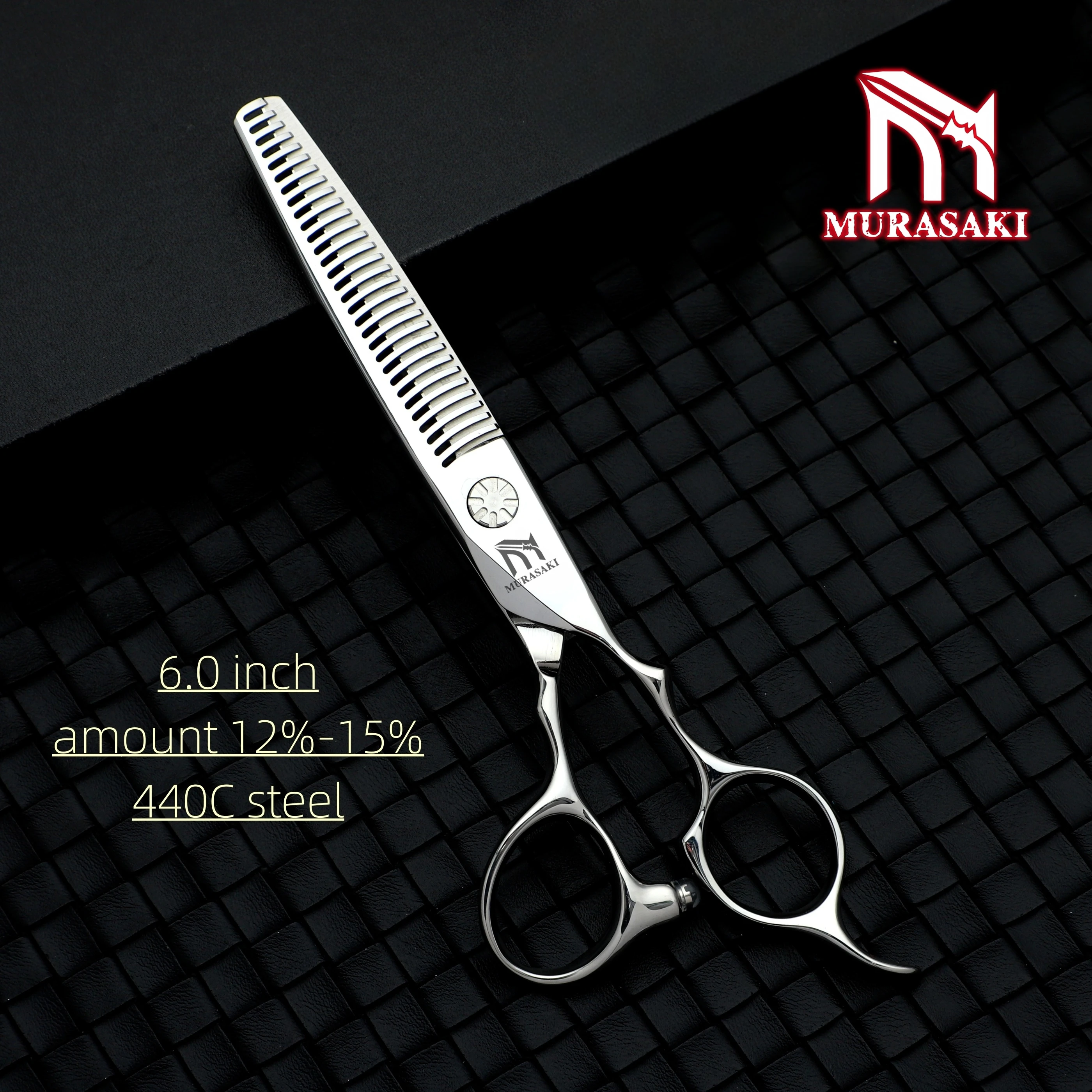 Professionelle Friseurscheren, Hitachi 440C Stahl-Ausdünnungsscheren, Set mit 6,0-6,5 Zoll Haarschneidewerkzeugen, scharf und langlebig – Detail 39