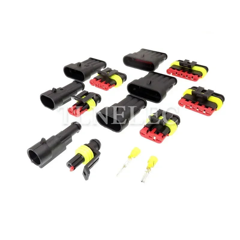 TE Tyco AMP Superseal 1P 2P 3P 4P 6P Pin Way Male Female Waterproof Auto Plug Xenon Lamp Electrical Wire Connector for Car
