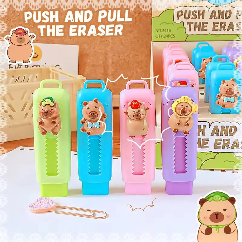 Kawaii Stationery items Aesthetic stationery supplies office supplies School funny erasers drawing cute items Capybara Rubber