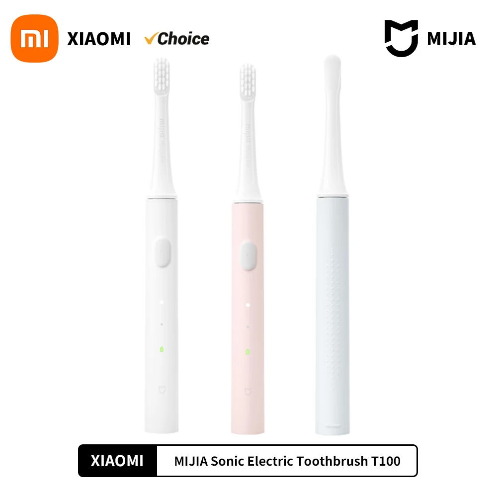 XIAOMI Mijia T100 Sonic Electric Toothbrush Mi Smart Waterproof Tooth Head Brush IPX7 Rechargeable USB for Teeth Brush Whitening
