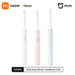 XIAOMI Mijia T100 Sonic elektrikli diş fırçası Mi akıllı su geçirmez diş kafa fırçası diş fırçası beyazlatma için IPX7 şarj edilebilir USB