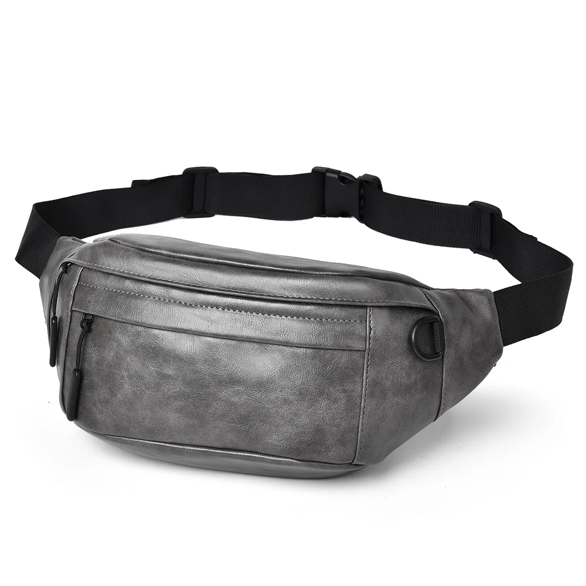 Europe and the new fashion pocket leisure chest bag multi-layer capacity shoulder bag simple solid color crossbody bag.