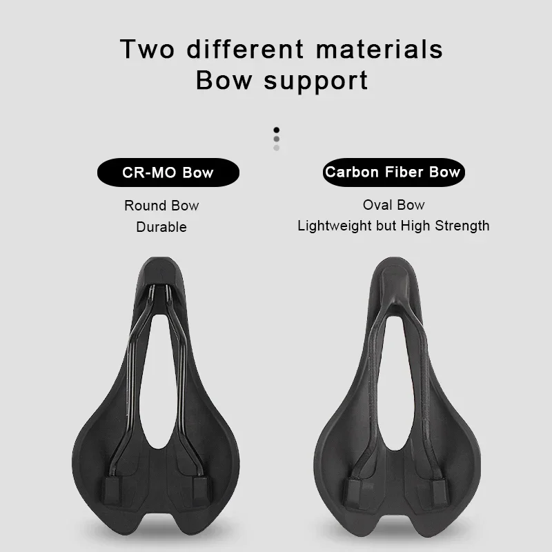 RIRO MTB Carbon Fiber Saddle Ultra-light Hollow Road Bike Cushion Mountain Bicycle Comfortable CR-MO/EVA/Nylon Seat Cycling Part