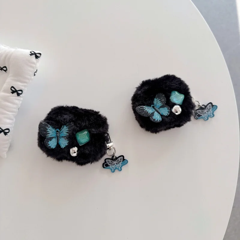 

Plush Butterfly Cartoon Headphone Cover for Appleairpods3/4Personalized PendantPRO3/PROProtective Sleeve