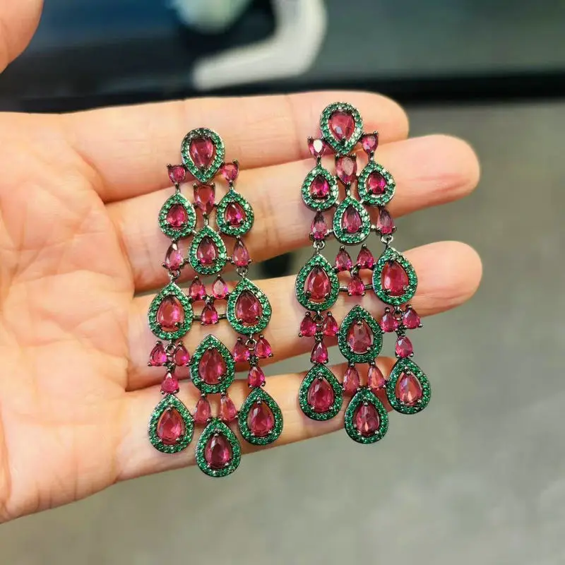 

Bilincolor винтажные красные серьги-капли для женщин на свадьбу