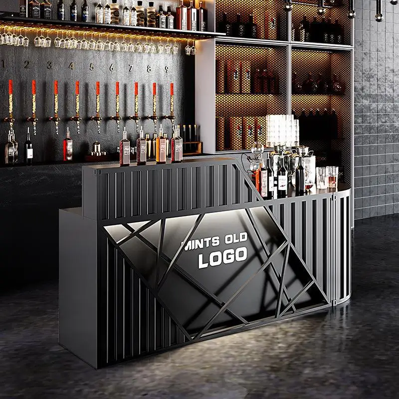 Bar personality creative reception desk industrial style gym bar corner checkout page billiards hall retro front desk