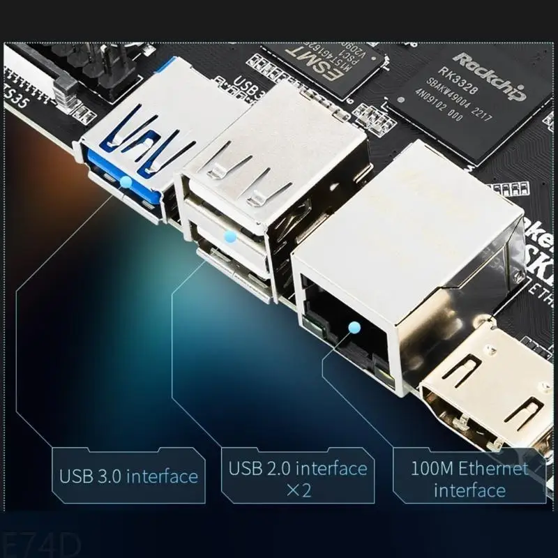 

E74D 3D Printer Accessories MKS SKIPR Klipper Integrated Board with Quad-core 64bit Support For EMMC for for Raspberry Voron