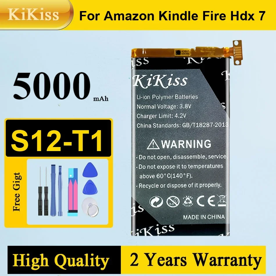 

S12-T1 S12-T1-S Replacement Li-ion Polymer Battery For Amazon Kindle Fire HDX 7 C9R6QM Kindle Fire HDX 1ICP4/69/124