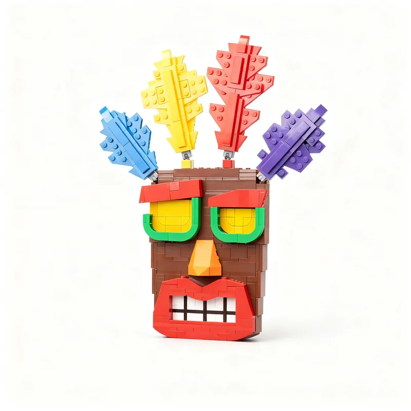 

439PCS MOC Game Series Aku Mask Model DIY Creative Ideas Toy Assembly Puzzle Birthday Gift Cartoon Display Bricks Holiday