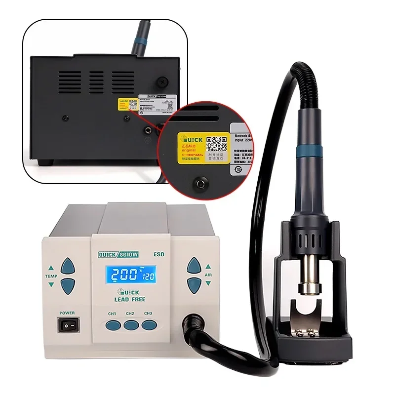 Original QUICK 861DW Hot Air Rework Station Temperature Controlled Welding Soldering Iron