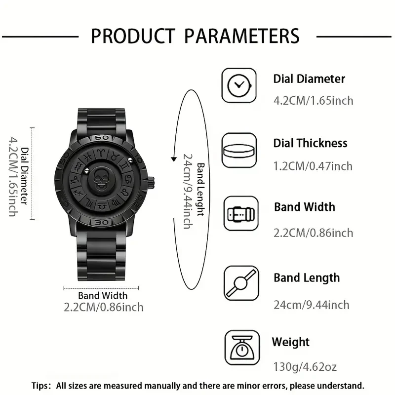 Fashion Magnetic Suspension Men Watches Stainless Steel Strap Man's Quartz Watch Reloj Hombre (Without Box) view 6