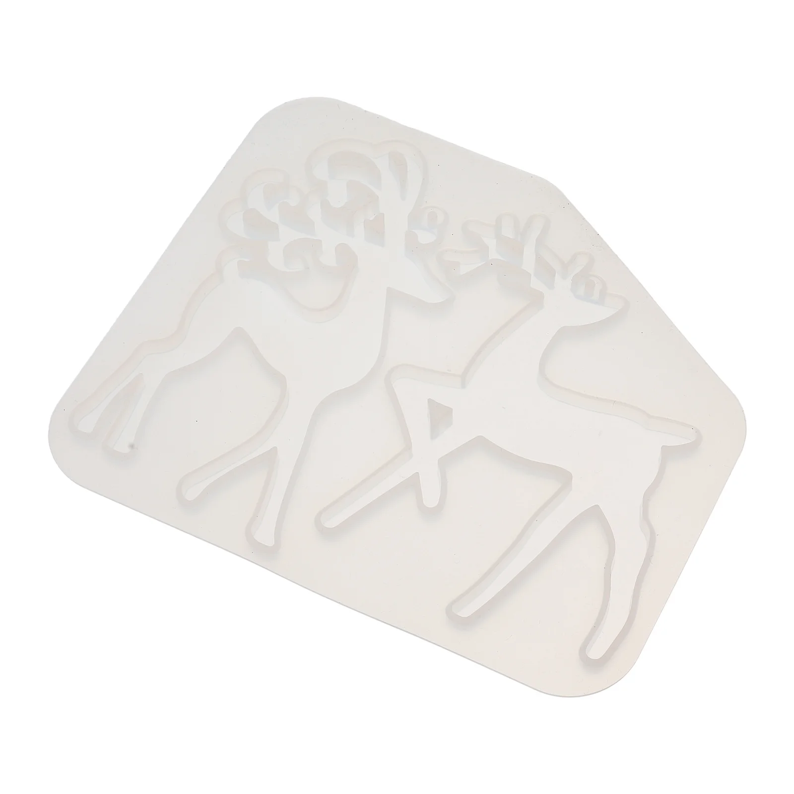 

Силиконовая форма для литья подвесок-ключница из смолы, 1 шт., для изготовления рождественских украшений в виде оленя, инструмент для рукоделия, форма для создания украшений ручной работы