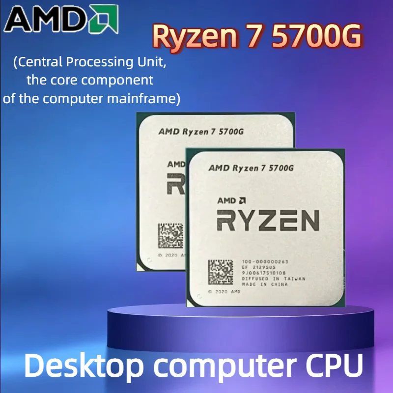 

AMD Ryzen 7 5700G AMD R7 5700G 100% Brand New 4.6GHz 8-Core 16-Thread 16MB L3 Cache Socket AM4 CPU Processor