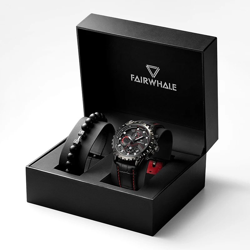 

Mark Fairwhale men's multifunctional business quartz watch, sporty and casual wristwatch, a must-have for travel and parties