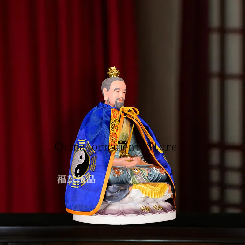 Taoist Eight Trigrams Embroidered God Statue Cloak, Three Pure Ones Ancestor Taoist Robe, Shawl, Cape, Taoist Temple God Statue