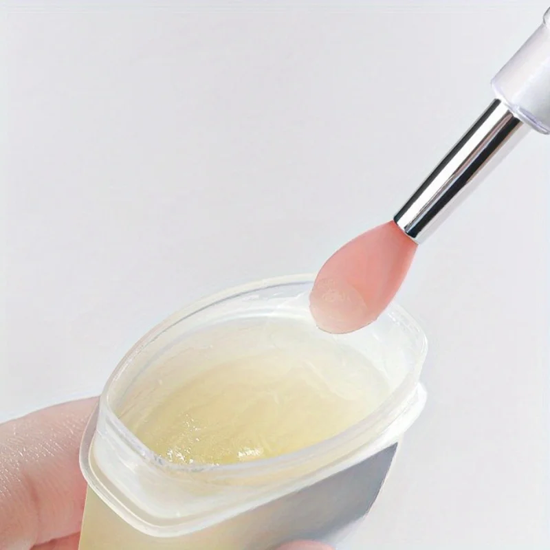 1/3 個多機能シリコーンリップブラシポータブルカバー防塵口紅口紅ブラシアイシャドウブラシ