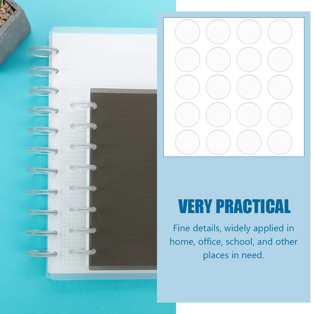 20 Stück runde Pilz-Loch-Binder, Mini-Notizbuch, Büroklammer, Abs-Ringe, lose Blätterbindung