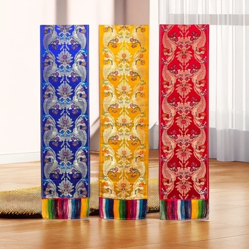 3M Five-color Gesang Flowers Hada Mongolian Etiquette Weddings Thickened Fabrics Silk Scarves Tibetan Auspicious Accessories