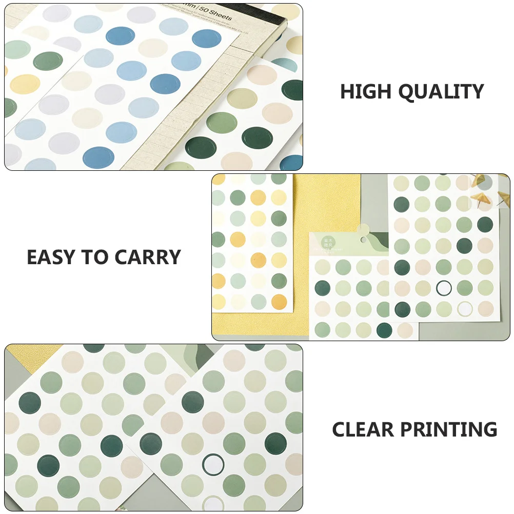 

20 Sheets Colorful Dot Stickers Coding Labels For Diy Scrapbook Planner Sealing Craft Label Seal Decals Adhesive Self-Sticking