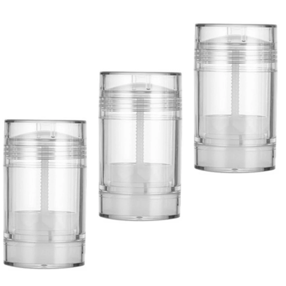 

3pcs 30g Deodorant Tubes Empty Containers Sub Packing Bottles Lip Gloss Tube Refillable Travel Size Portable Dispenser