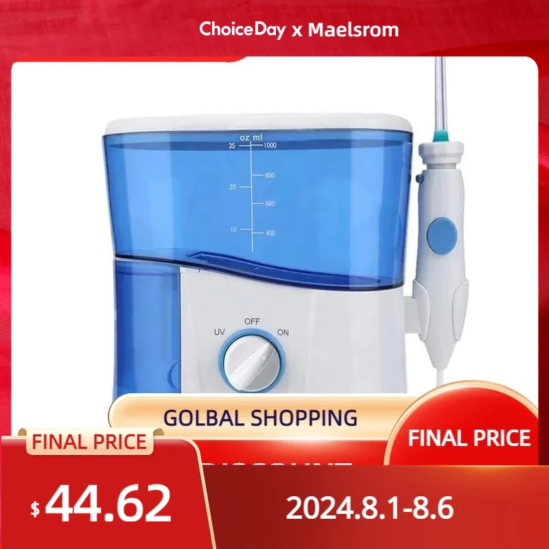 

Oral Irrigator Water Irrigator 1000ml Water Tank 7 Nozzle Flosser Water Flosser Dental Teeth Cleaner Pick Spa Tooth Care Clean