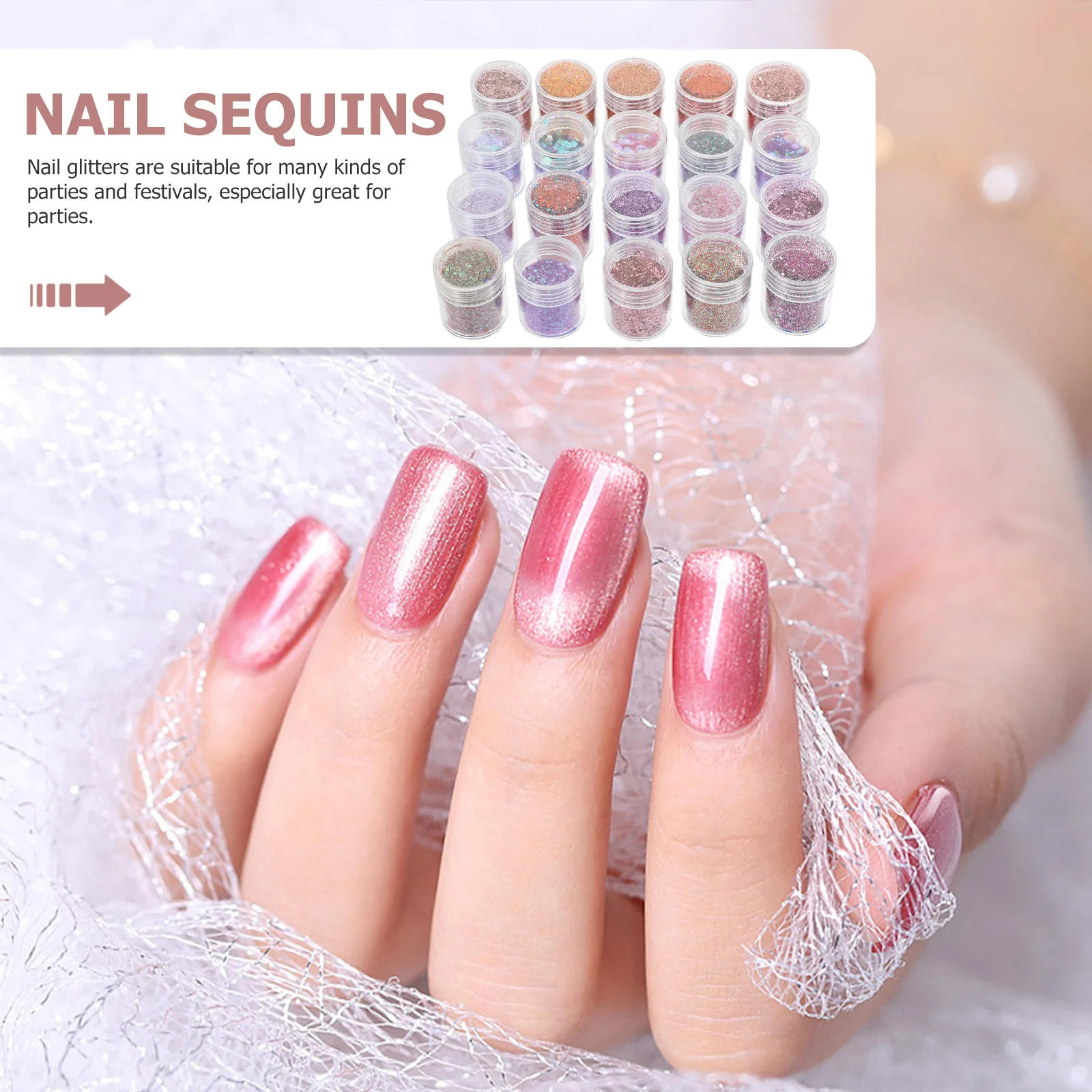 

20 бутылочек блесток для ногтей, тонкие тонкие блестки для маникюра «сделай сам», аксессуары для маникюра, салона красоты, поделки для макияжа, вечеринки, фестиваля