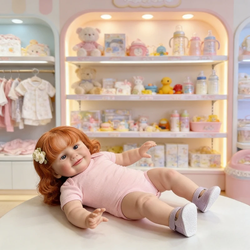 

Кукла для девочек 66 см, красноволосая, с кудрявыми волосами и прямой чёлкой, модель Зои, с мягким хлопковым телом, игрушка