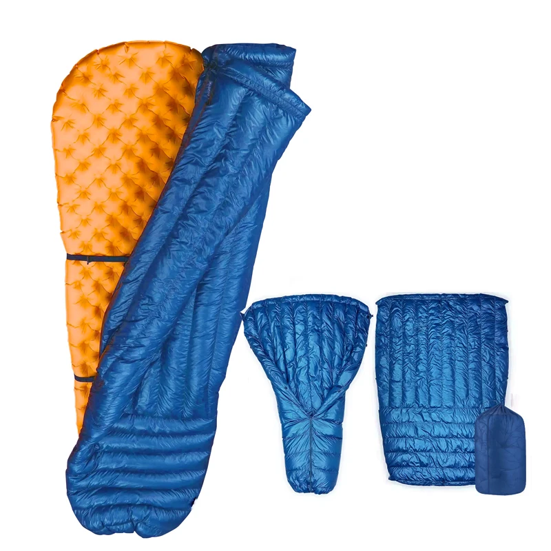 جديد مخصص خفيفة 10D نايلون RDS 850FP أوزة أسفل لحاف التخييم بطانية كيس النوم لحاف للتخييم في الهواء الطلق #1