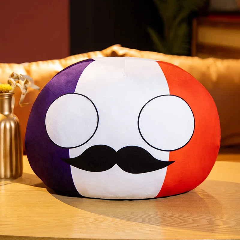 10-40Cm Mô Phỏng Polandball Sang Trọng Đồ Chơi Liên Minh Châu Âu Mỹ Pháp Đông Đức Thụy Sĩ Ý Sang Trọng Gối Mặt Dây Chuyền