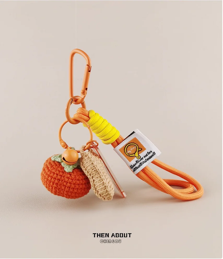 Good thing happened hand crocheted cute Keychain doll bag pendant bag pendant gift.