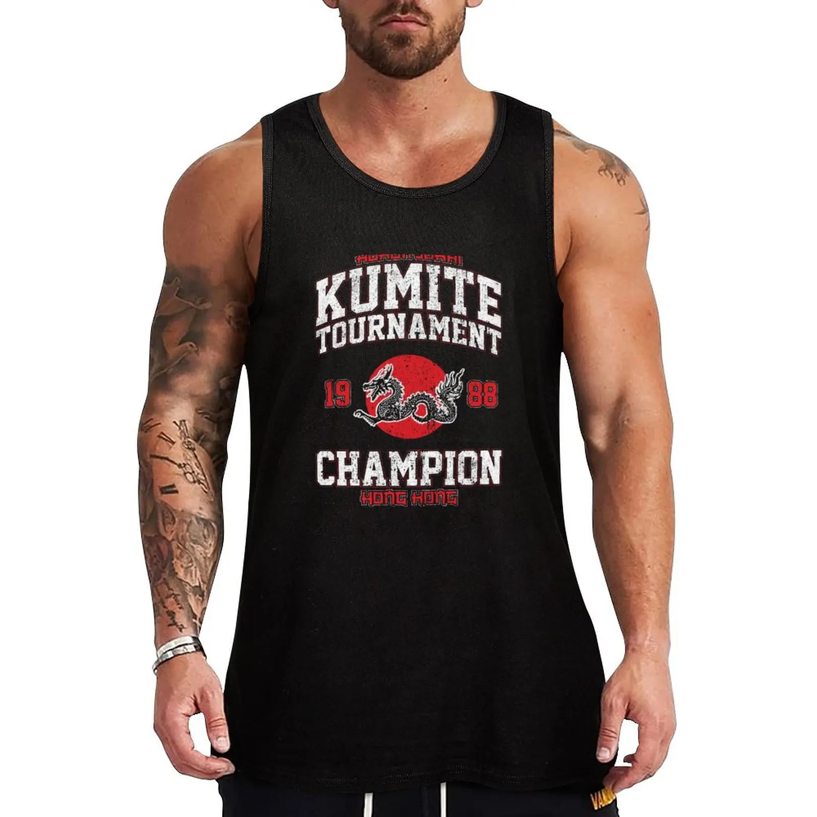 

Kumite Tournament 1988 Champion Tank Top men gym clothing clothing men Bodybuilding clothing man new in tops & t-shirt