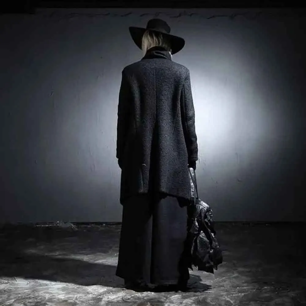 XS-5XL New Winter Men's Mid-Length Long-Sleeved Trench Coat, American Retro Fashion Trendy High Street Loose Casual Men's Top
