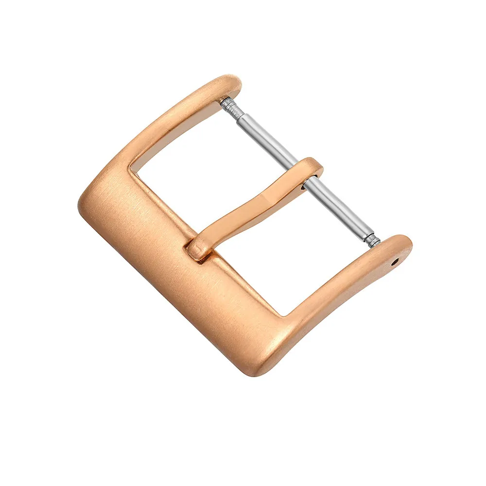 Fibbia per orologio in acciaio inossidabile 304L 16mm 18mm 20mm 22mm Argento spazzolato Nero Oro Uomo Donna Cinturino per orologio Chiusura universale per orologio in metallo