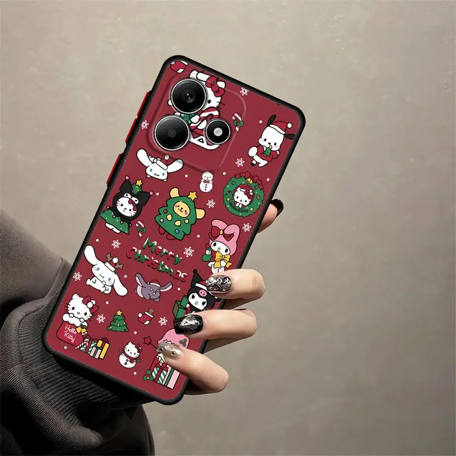 Xiaomi Redmi Note 14 Pro 11 12 13 Pro Plus 11s 10s 9s 12S用ソフトカバーケース クリスマス サンリオファミリー